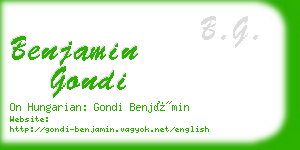 benjamin gondi business card